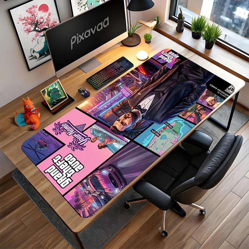 Grand Theft Auto Customize Your Name Mouse Pad Gamer Mousepad Office Mouse Mats Non-Slip Rubber Base Perfect Gift for Gamers And Professionals