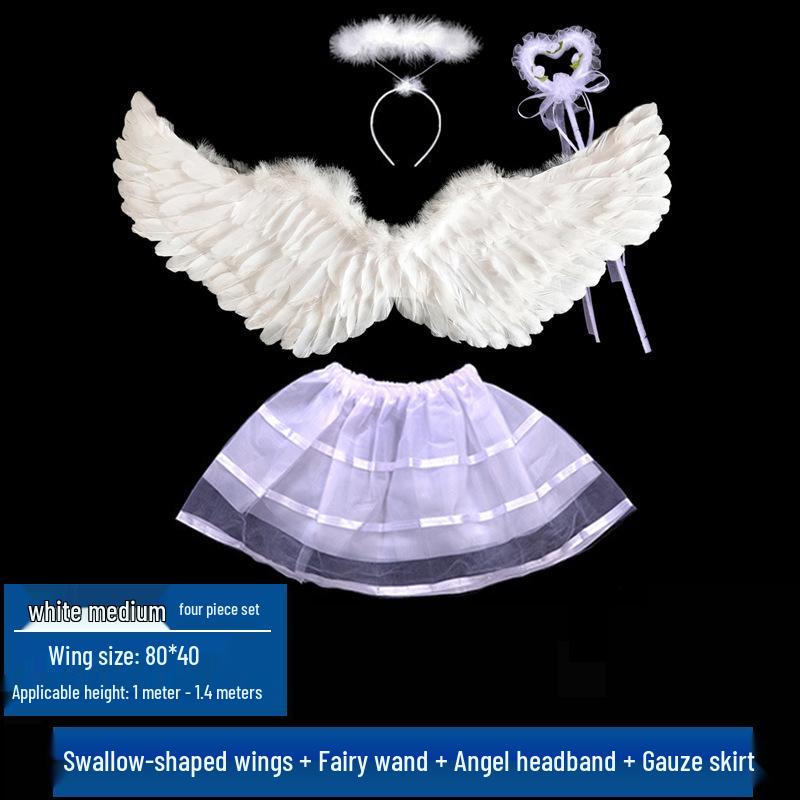 Angel Feather Wings Cosplay Props for Children & Adults - Ideal for Halloween & Parties