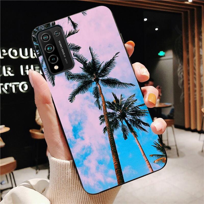 Palm Summer Beach Sea Phone Case for Huawei Honor 50 10X Lite 20 7A 7C 8X 9X Pro 9A 8A 8S 9S 10i 20S 20lite 7X 10 lite