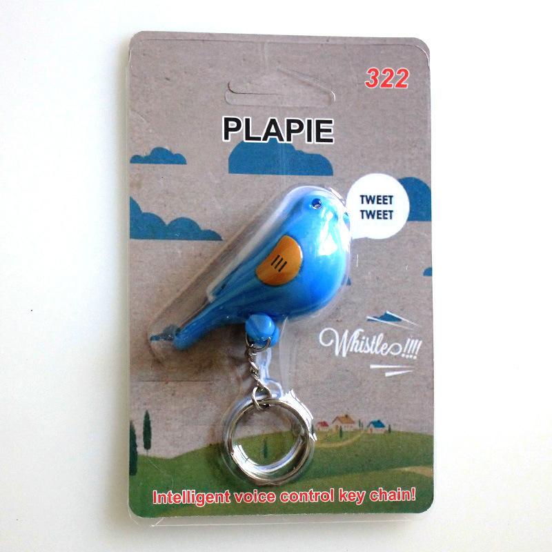 Whistle Key Finder Bird Shape Keychain Beeping Alarm Remote LED Locator for Finding Keys Bags and Wallets in Office or Travel