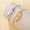 Virgin Mary Pendant Bracelet for Women Stainless Steel Cross Bracelet Catholic Christian Faith Bracelet Religious Gift for Girls