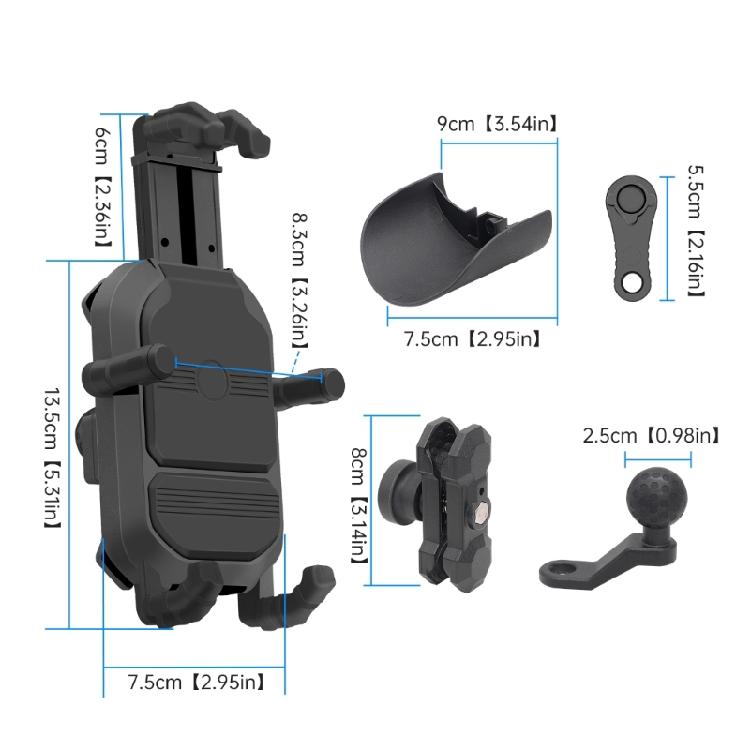 Motorcycle Phone Bracket Handlebar Tablet Stand Holder Cradle for Gym Tread-Mill