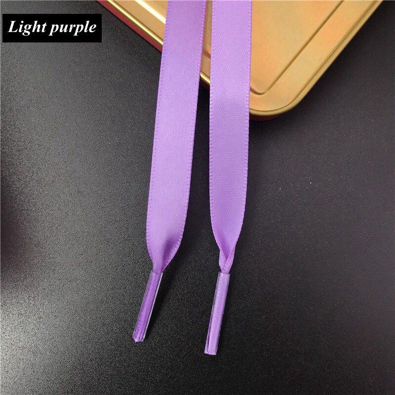 Silk Shoe Laces Satin Ribbon Flat Shoelaces Women Sneakers Shoelace Boots Laces for Shoes Women Men 1CM Width Shoe Lace 1Pair