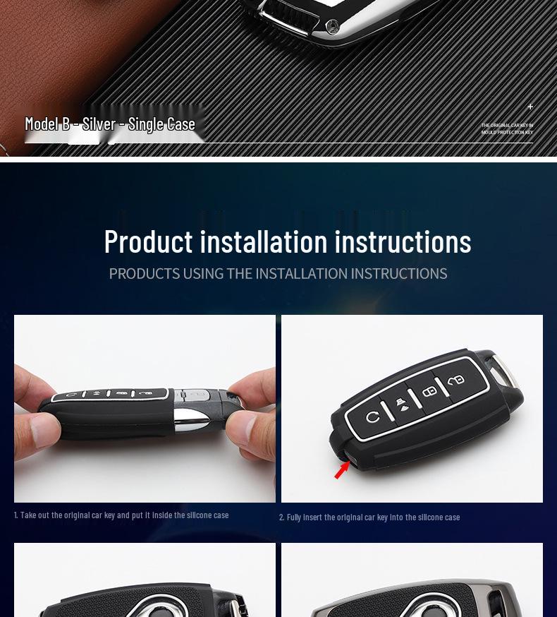 Buick Encore S Key Case: Fashionable Car Key Bag with Decorative Buckle.
