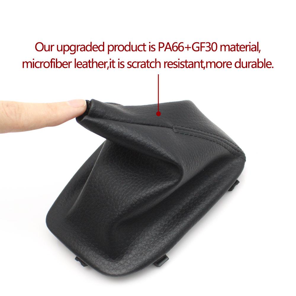 Black Automatic Gear Shifter Boot Leather Dust Cover Frame For BMW 3 Series E90 E91 E92 E93 2005-2011 25167592028 25167592029