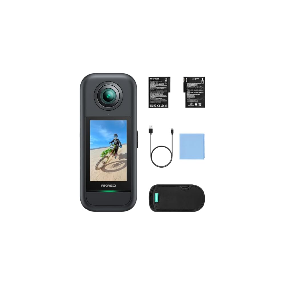 AKASO 360 360-Degree Camera Action Camera - 5.7K 360-Degree Video, 72MP 360-Degree Photo, New 1/2-inch 48MP Sensor, 360-Degree Horizontal Stabilizatio