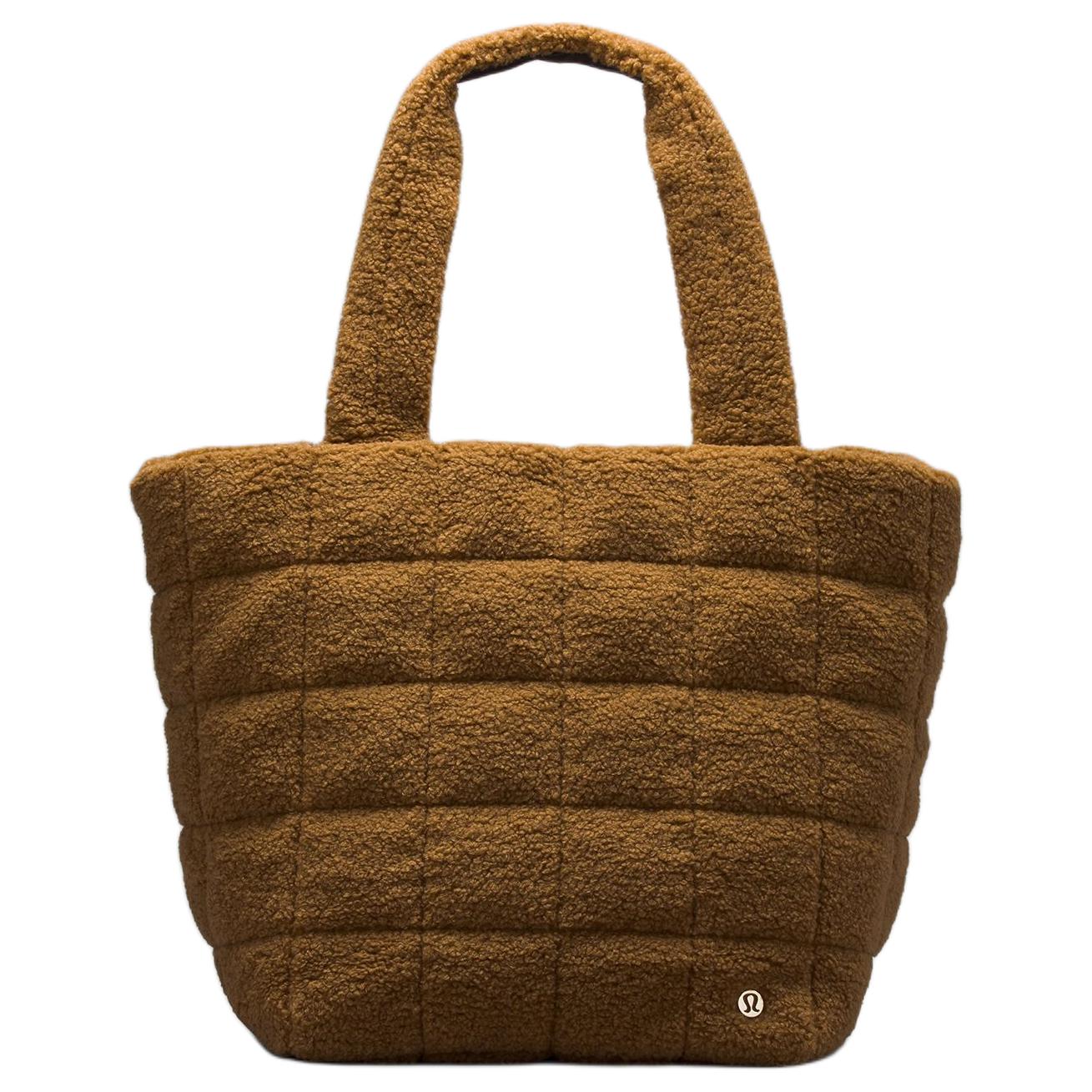 Lululemon Quilted Grid Tote Bag Women Tote Bags Caramel-Brown LW9FCSS-273332 Caramel Brown