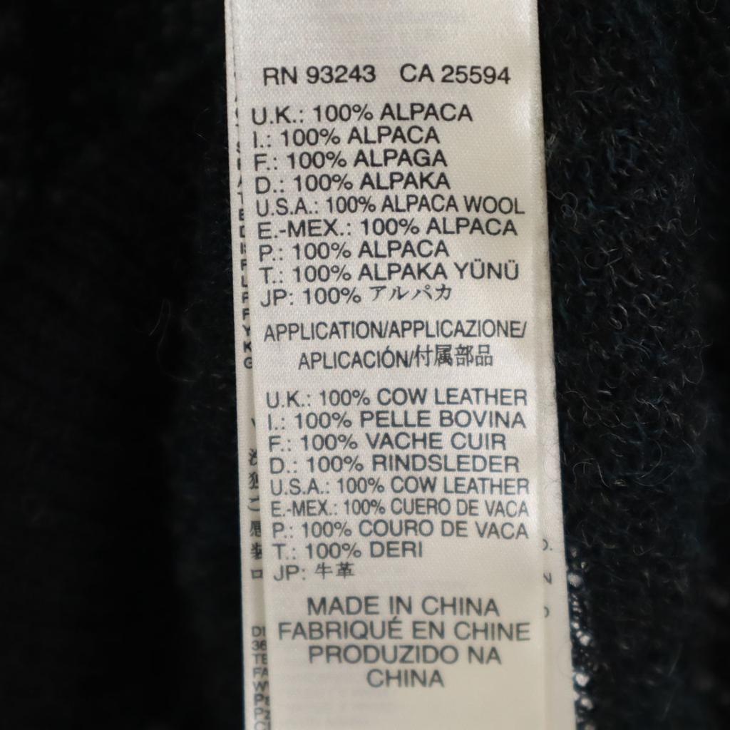 DIESEL alpaca Long sleeve Turtleneck knit one piece XS Black series Women Used