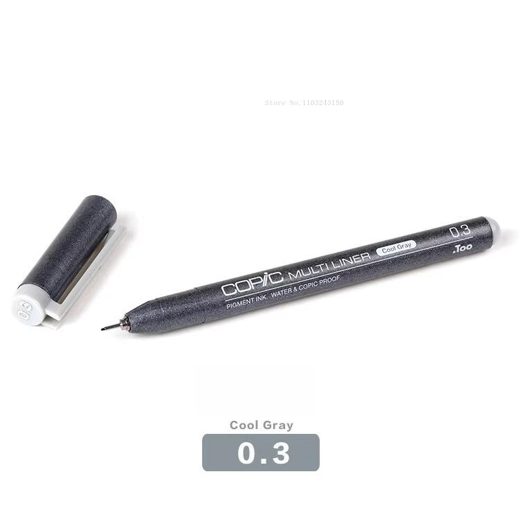 Japanese Colored Hook Line Pen Waterproof Art Supplies Anime Architectural Design Ink Tube Drawing Pen Watercolor Outline Marker