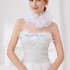HX6F 2PCS Lace Puff Ruff Collar for Halloween Costume Accessories Detachable Collar