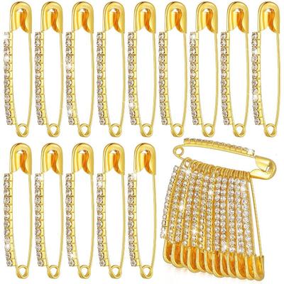 Brooches Clothing Rhinestone Safety Pins Lapel Collar Sweater Pins Silver Tone Pins Sweater Shawl Brooches Clothing Accessory