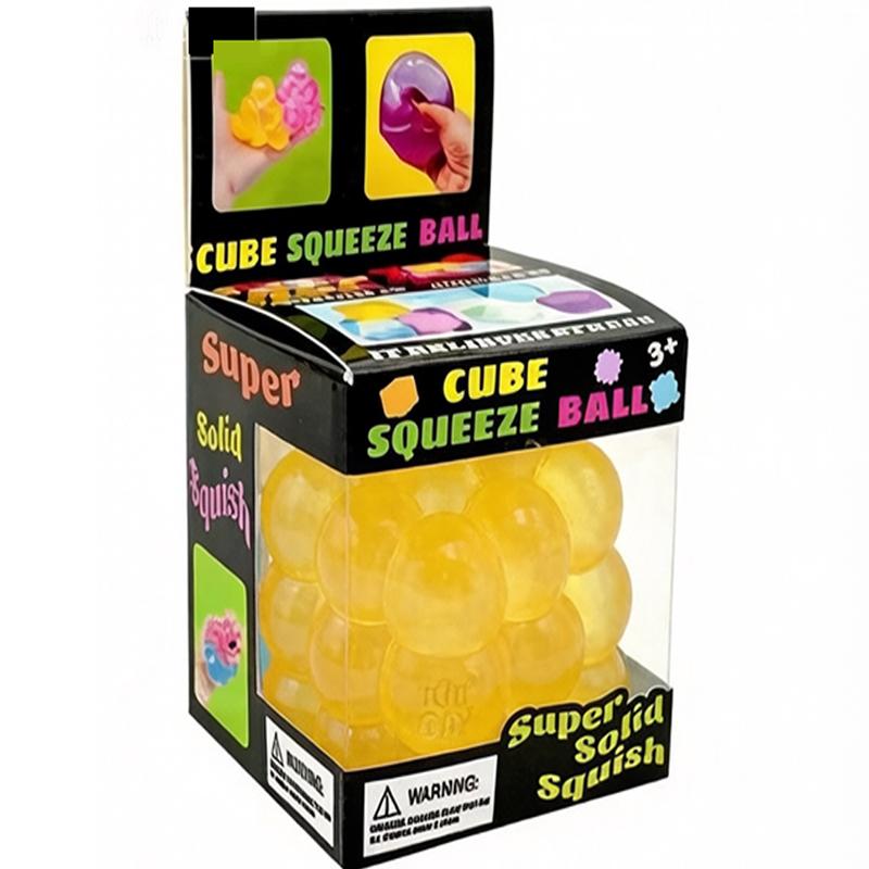 1-4Pcs New Three-Dimensional Candy Kneading Music Adult Kids Stress Relief Squeeze Sensory Toys Decompression Simulation Cube
