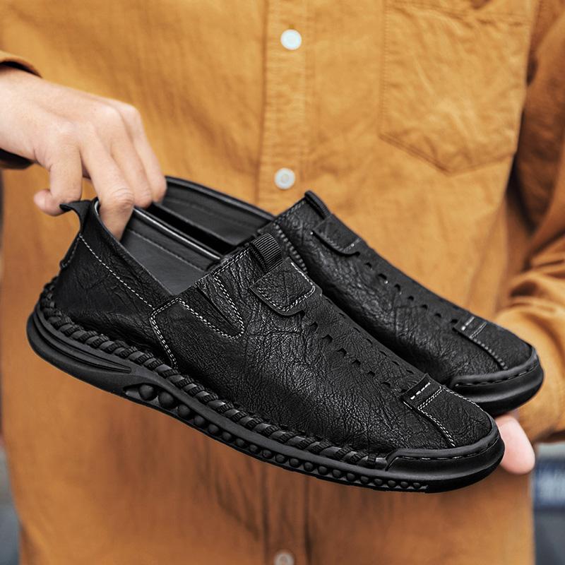 Handmade Casual Leather Shoes Men Loafers Moccasins Man Flats Shoes