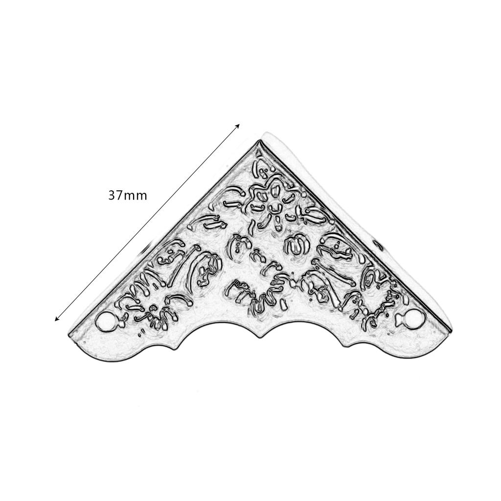 20Pcs Metal Edge Antique Box Corner Protector Furniture Table Corner Edge Guards Wooden Jewelry Box Corner Protect Cover 37mm
