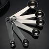 6-Piece Stainless Steel Measuring Spoons Set Baking Cooking Seasoning Precise Milliliter Scoops