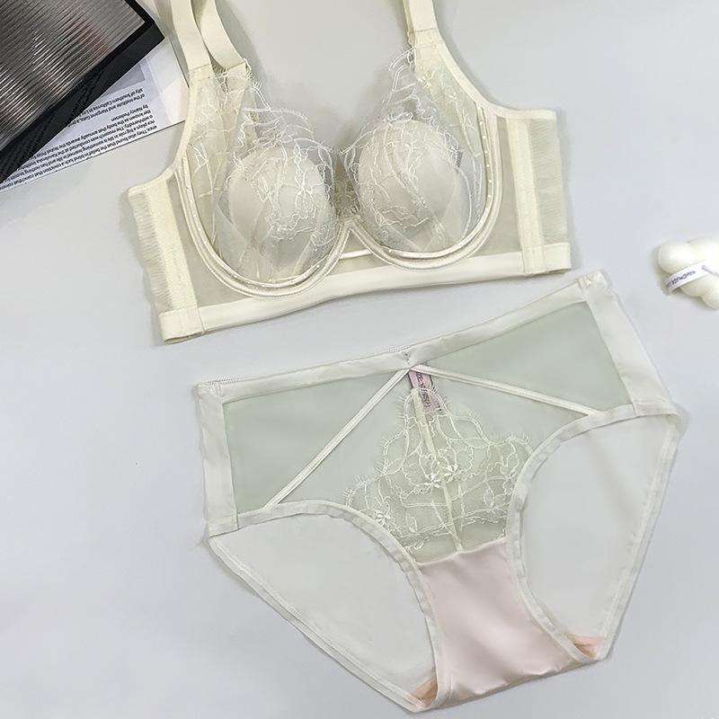 Pure Desire Lace Push-up Bunny Ear Crystal Cup Slimming Adjustable Women s Bra 40/90BC Universal Cup