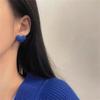 Heart-shaped Stud Earrings Candy-colored Love Shaped Earrings Multicolor Simple Geometric Style Stud Hoop Earrings For Wome