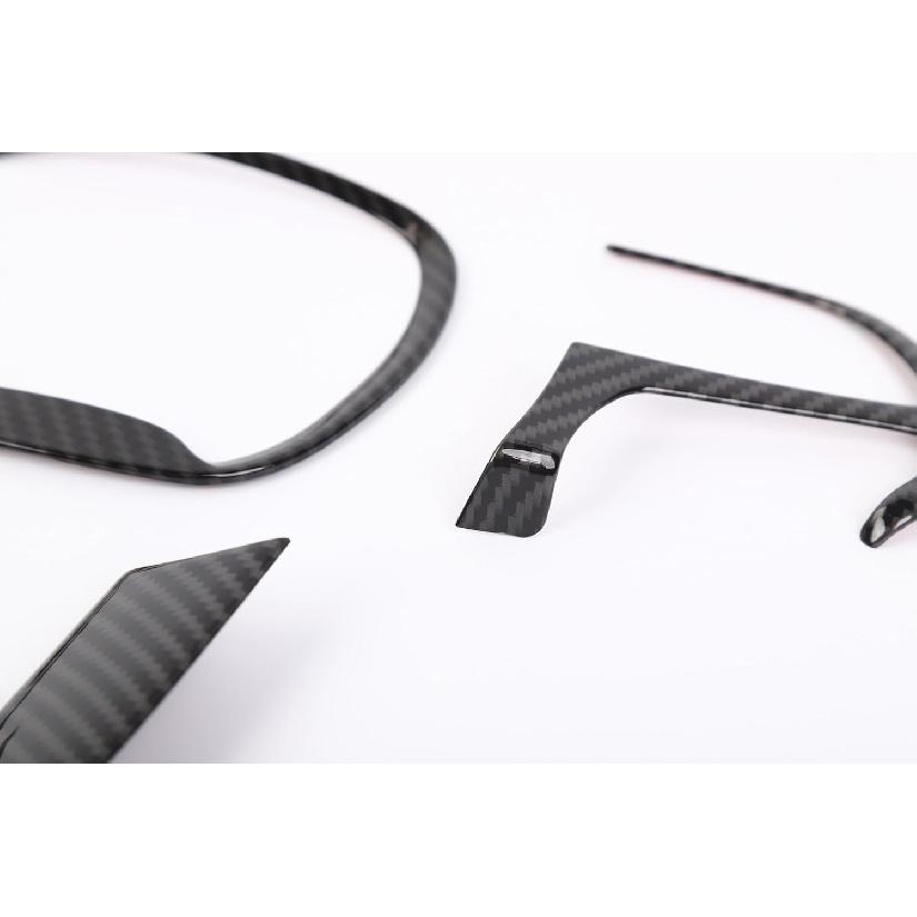 JeCar Interior Decoration Kit Trim Automobile Control Covers Compatible with Dodge Challenger/Charger 2015-/Durango 2014-, Carbon Fiber Finish