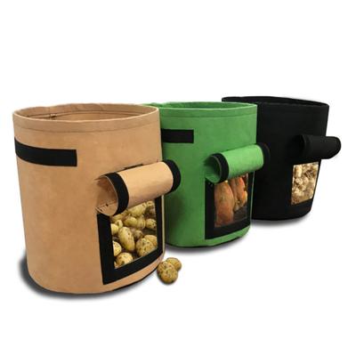 Bolsa de tela no tejida para plantas, contenedor para tomates y patatas, bolsa para cultivo de jardín