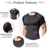 Mens Fitness Tees Outdoor Sport Running Short Sleeves Solid Color Shirt Tights Bodybuilding Tops Men T-shirt