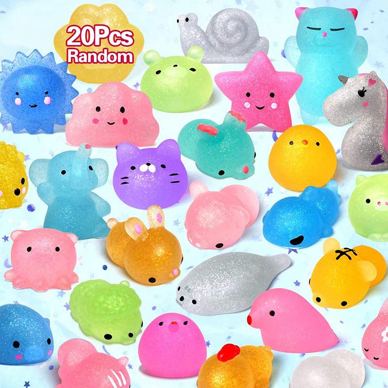 Mochi Toys 20Pcs/bag Kawaii Squishy Stress Relief Fidget Birthday Party Favors Classroom Prizes Boys Girls Girls Gift Presents Goodie Fillers