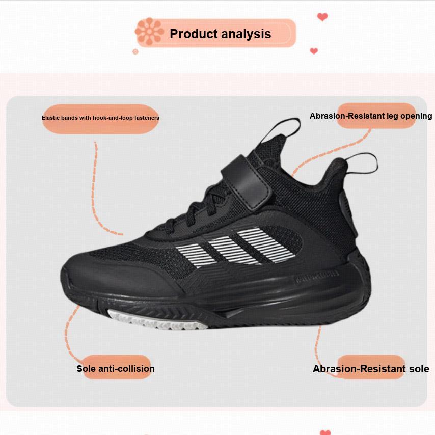 adidas Own The Game 3.0 K Czarne Białe Dziecięce Sneakersy Core-Black Cloud-White IF4593