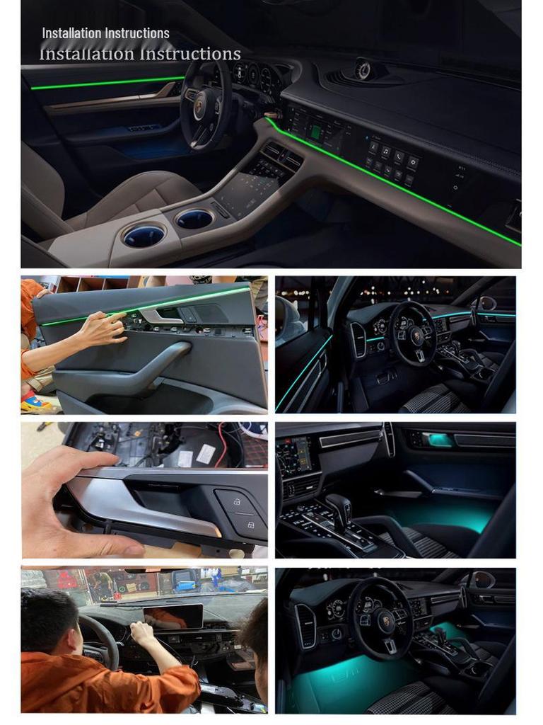 Sound-Activated RGB Car Ambient LED Light Strip for Music Rhythm