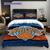 Set da tre pezzi con spirito da basket dei New York Knicks(1 * copripiumino + 2 * federa, senza nucleo)Set biancheria da letto Morbido e confortevole