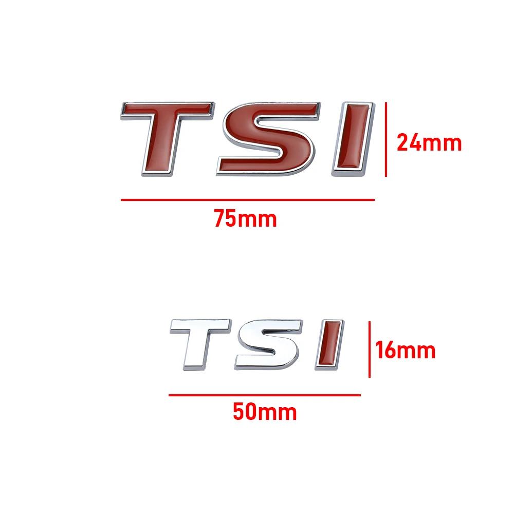 1ks TSI Písmenný Znak ABS 3D Zadní Samolepka na Kufr Auta pro Volkswagen TIGUAN TSI Golf 7 5 8 6 Passat B6 Rline Auto Styling Samolepka