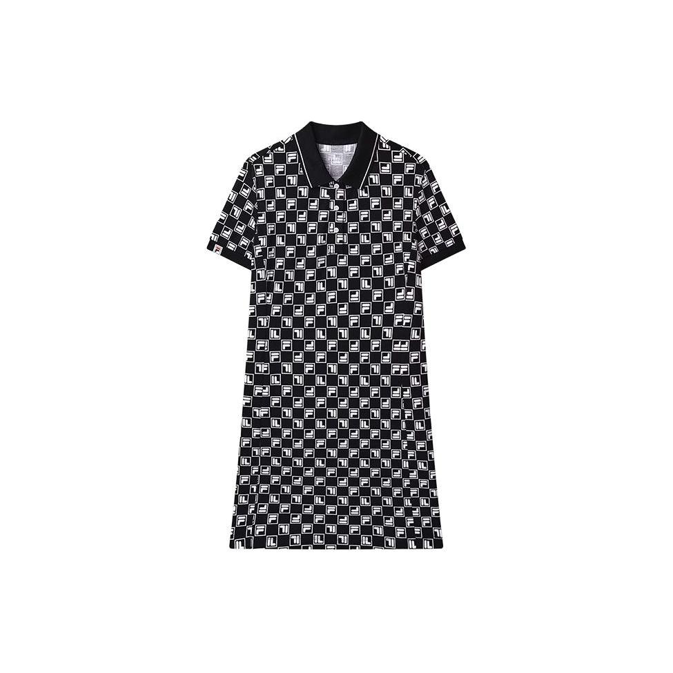 

New FILA ORIGINALE Short Sleeved Dress Women s All Over Print 2 F51W429314AZB XL