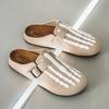 Clogs for Men Casual Cork Shoes Comfortable Slip On Indoor Outdoor Closed Toe Slides With Adjustable Buckle Men's Footbed Mules with Arch Support