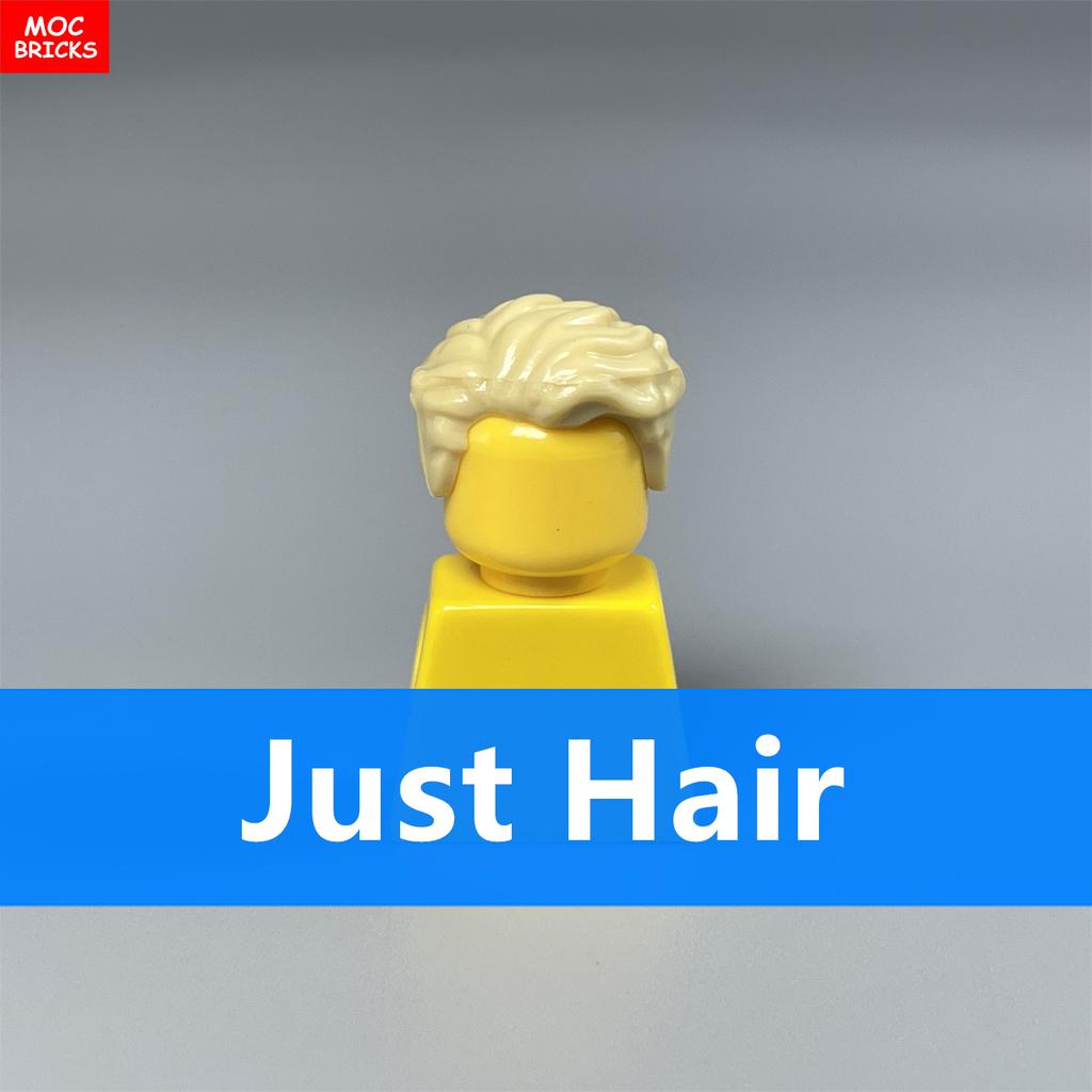 10pcs MOC Bricks Male Boy Hairs 1028 1115 4cm Figure Body Wear Brown Black Compatible with Major Brand Building Blocks Toys