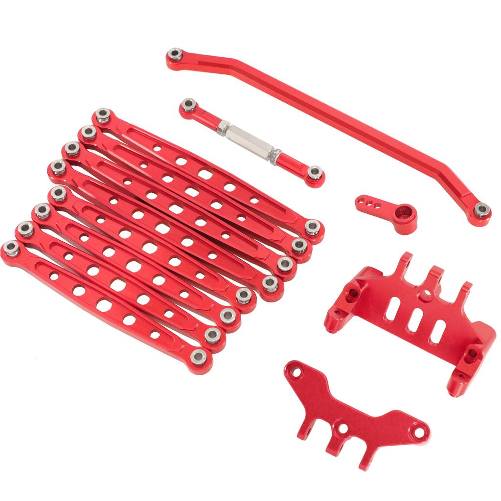 Aluminum alloy chassis rod rod fixed seat steering rod servo arm set for MN128 86 G500 remote control car accessories