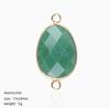 Natural Crystal Stone Charms Faceted Waterdrop Connector with Brass Findings Golden for Necklace Bracelet Jewelry Making DIY