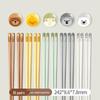 Cartoon Antibacterial Non-slip High-Temperature Resistant Alloy Chopsticks - Mildew Proof, High-End Design for One Person.