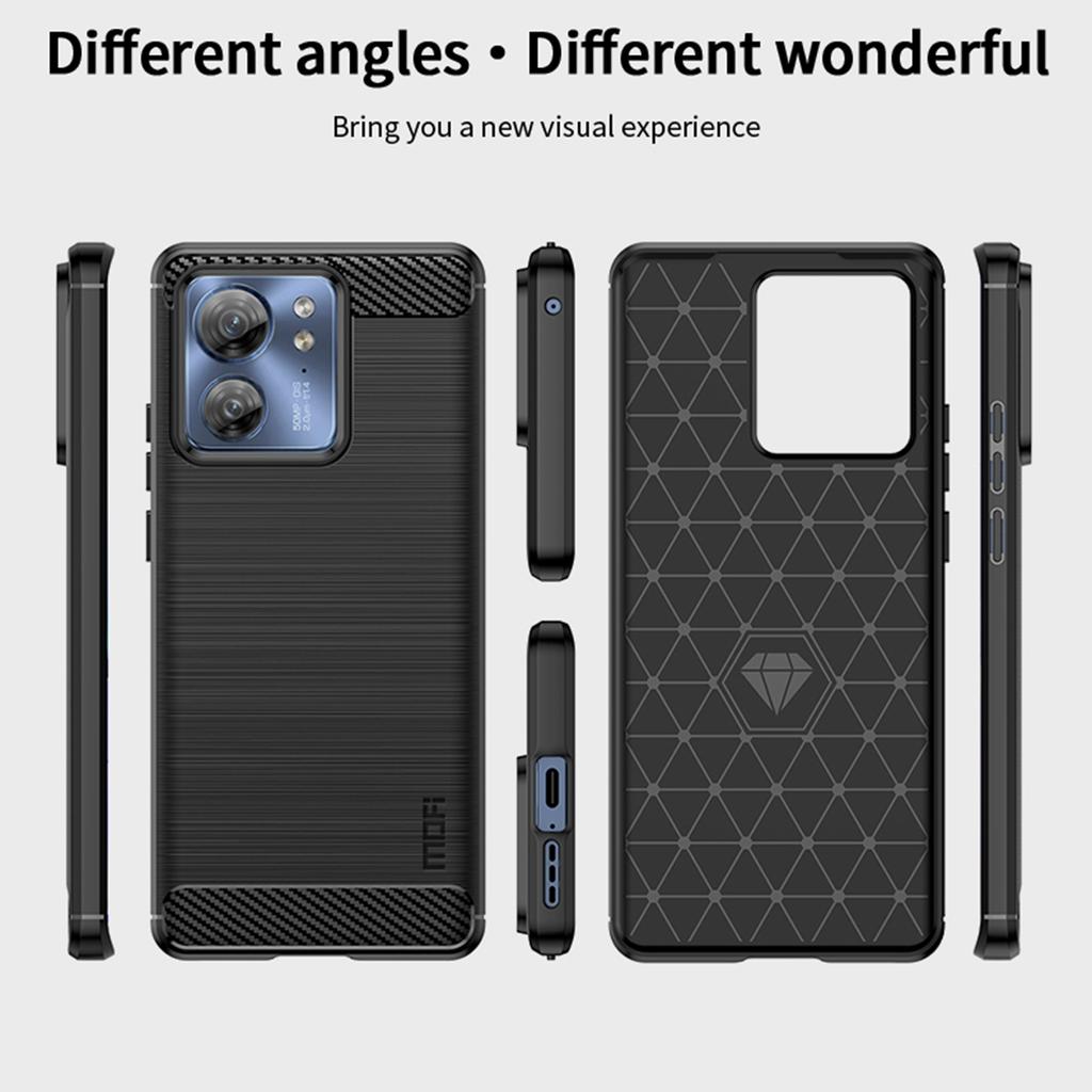 MOFI JK TPU Series-1 for Motorola Edge 40 5G Carbon Fiber TPU Case Brushed Protective Phone Cover
