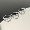 Star Set Diamond Zir*****Pen Ring Texture Irregular Lava Fashion Personality Retro Niche Design High Sense