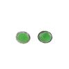 Green Cat's Eye Gemstone 925 Sterling Silver Cufflinks Groom & Groomsmen Gift CL-1-22