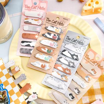 180Pcs/set Sweet Cartoon Sticky Note for Student Kawaii Kitten Scrapbooking Memo Pad Cute Student Index Label Sticky Note