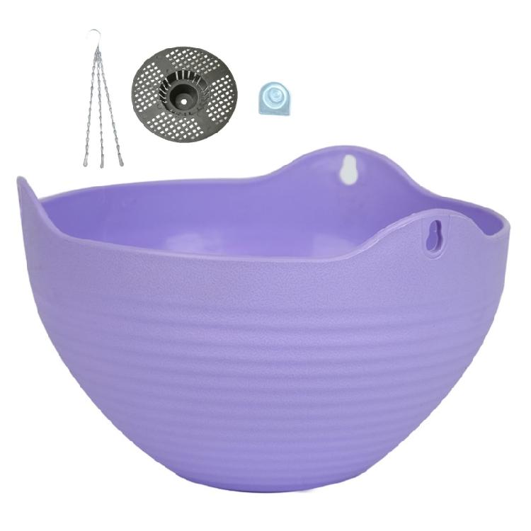 Hanging Basket Flowerpot Garden Plastic Outdoor Flowerpot Chain Type Plant Hanging Basket Flowerpot Decorations