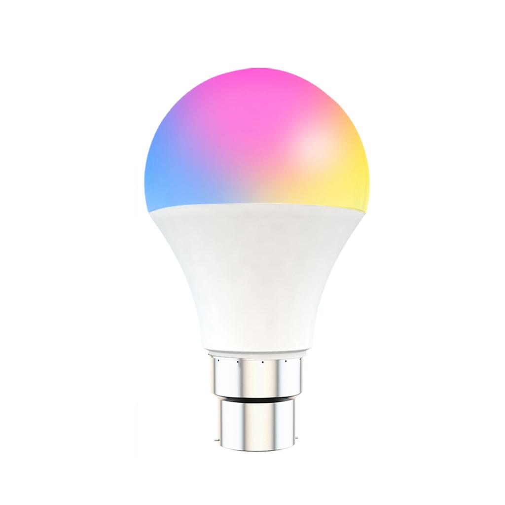 Tuya WiFi B22 Smart Dimmable Bulb RGBCW 100-240V LED Light Smart Life App Control Support Alexa Google Home Alice
