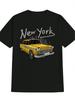 Casual New York Graphic T-shirt - Yellow Taxi Print