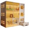 Luxury Indoor Multi-Layer Cat Villa with Integrated Litter Box
