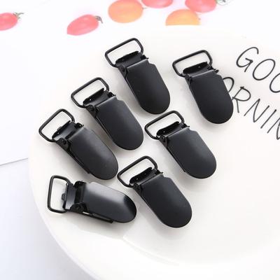 10 Stück 14mm Solide Schwarze Hosenträgerclips–Modische Schnalle, Bettlakenclips zum einfachen Nähen, Praktisches Nähzubehör