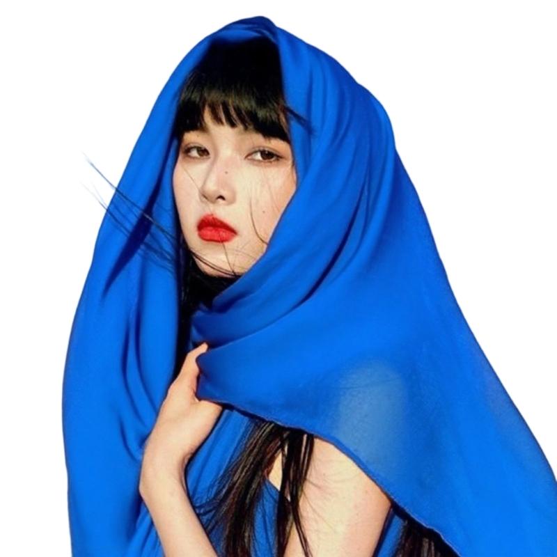 Soft Natural Fiber Head Cover Shawl Wrap Versatiles Unisex Shawl Scarf For Outdoor Activity And Travel