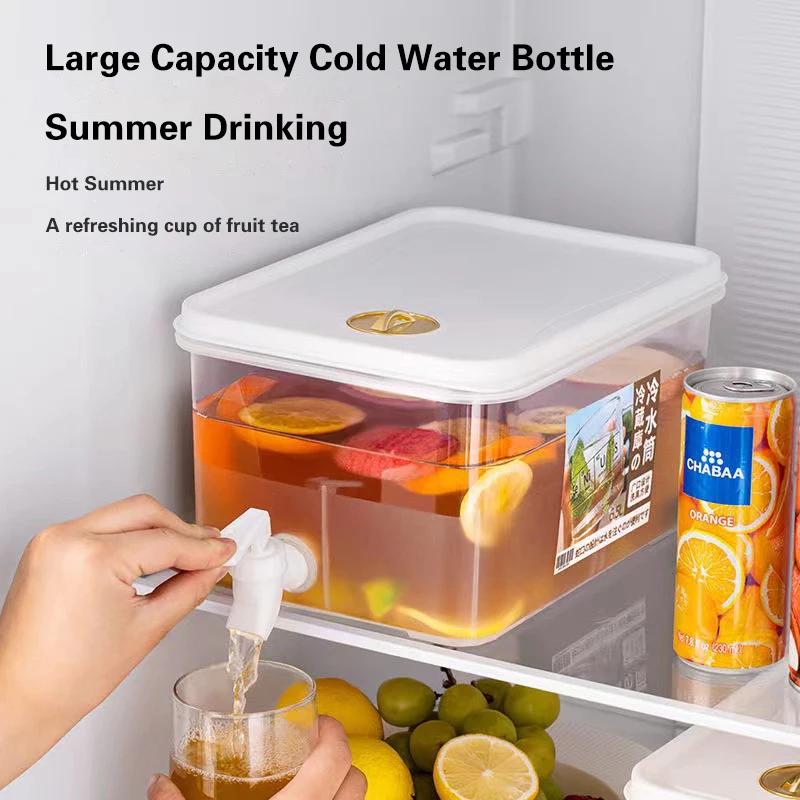 3.5/5L Cold Water Bucket With Faucet Fruit Juice Drink Refrigerator Jug Dispenser Water Kettle Container Fridge Pots Pitcher