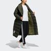 adidas Originals Pillow Coat With Large Lapel And Tie Mid-Length Down Jacket Women Outerwear Olive H64732