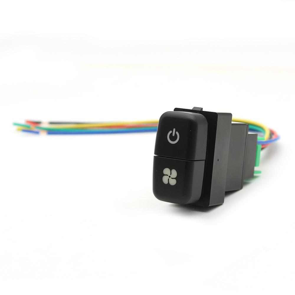 1Pc RED LED Dual Key Switch Fog Light Daytime Running DRL Button For Mitsubishi Pajero V73 V93 Lancer Outlander ASX L200