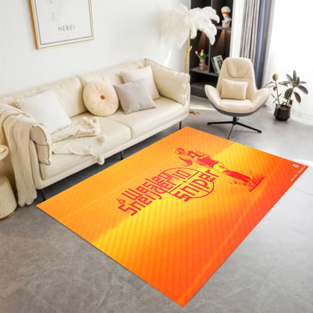 Barcelona's Messi Action Area Rug Design for Game Room Kitchen Dormitory Foyer Anti-slip Rug Decorate Offices Perfect Gift for Friends & Family