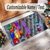 Personalized Crystal Velvet Carpet Custom Name Text,Among Us Anti Slip Area Rug For Home Decoration